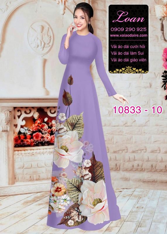 Vải áo dài hoa 3D Vải áo dài hoa 3D