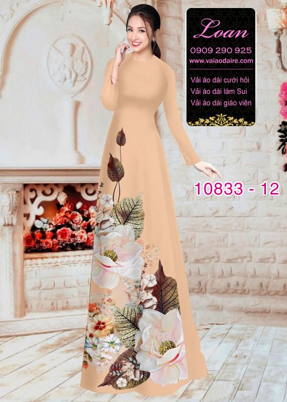 Vải áo dài hoa 3D Vải áo dài hoa 3D