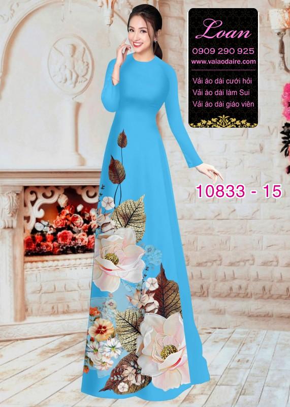 Vải áo dài hoa 3D Vải áo dài hoa 3D