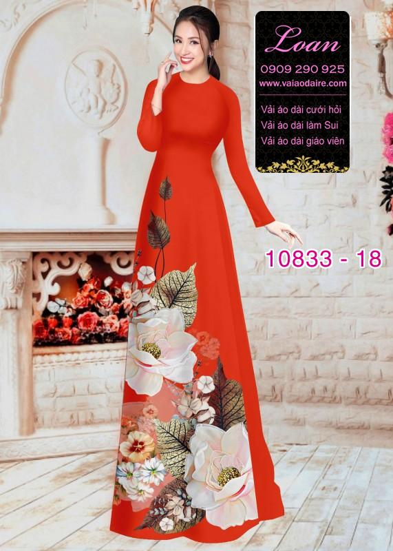 Vải áo dài hoa 3D Vải áo dài hoa 3D