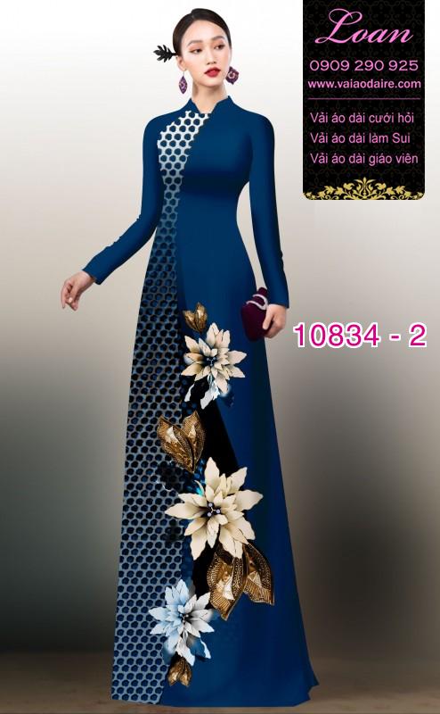 Vải áo dài hoa 3D