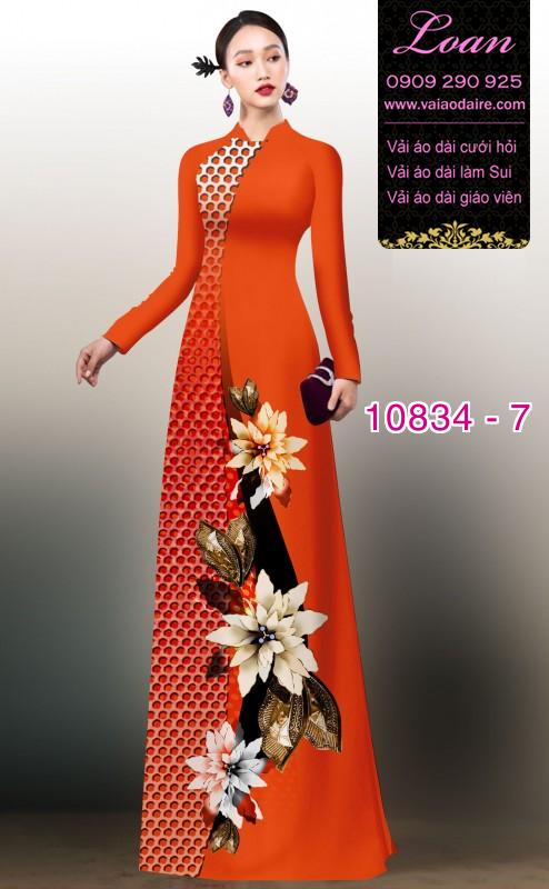 Vải áo dài hoa 3D