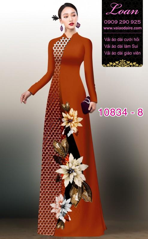 Vải áo dài hoa 3D