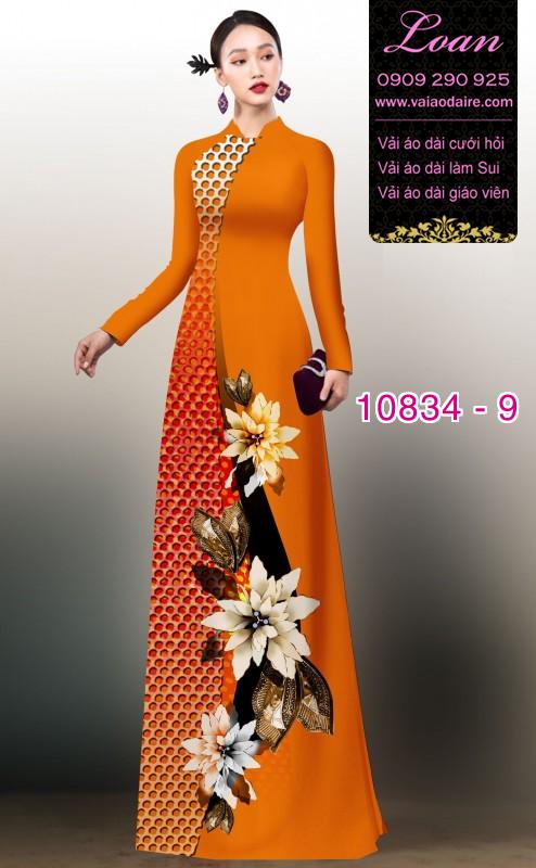 Vải áo dài hoa 3D