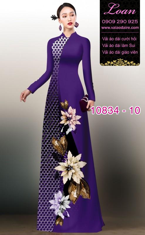 Vải áo dài hoa 3D
