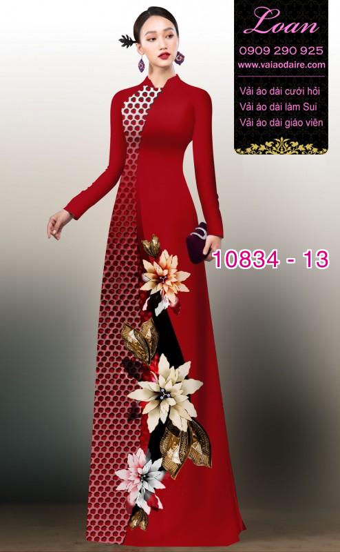 Vải áo dài hoa 3D