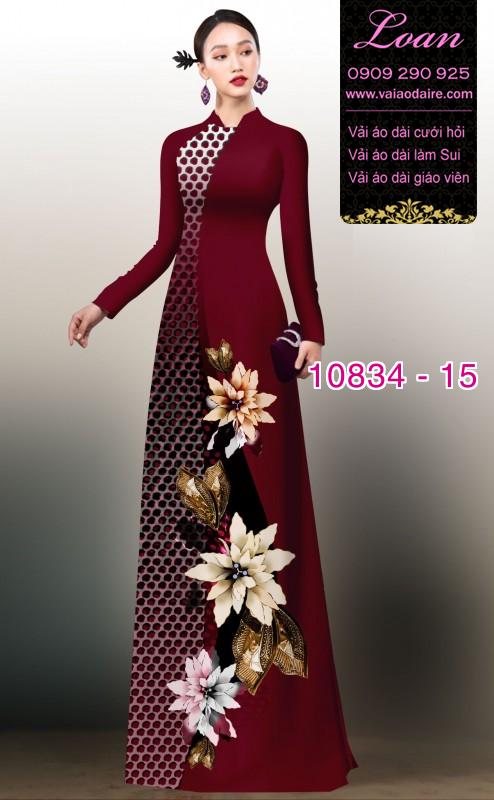 Vải áo dài hoa 3D