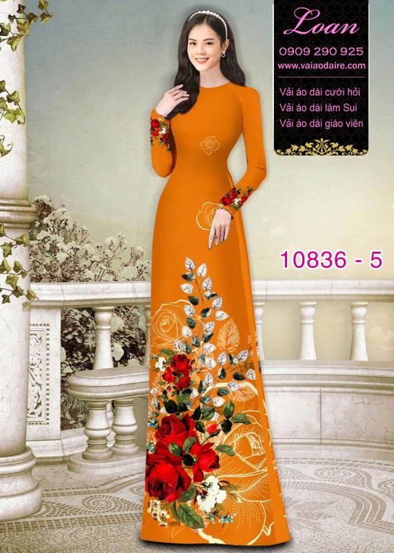 Vải áo dài hoa 3D