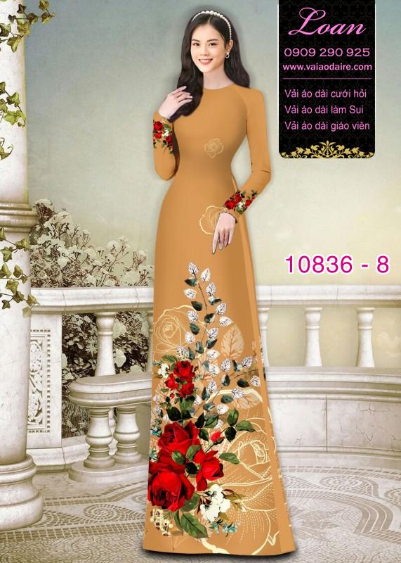 Vải áo dài hoa 3D