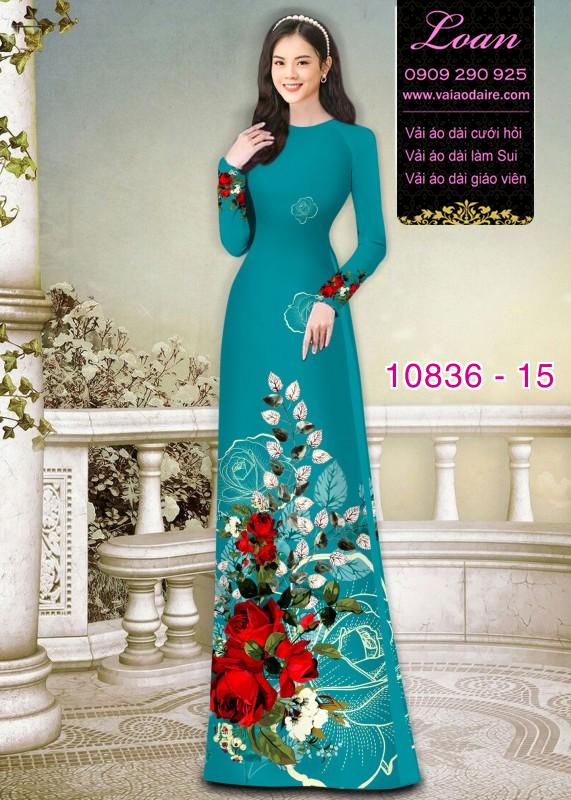 Vải áo dài hoa 3D