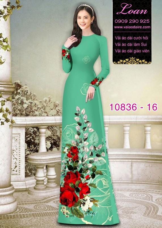 Vải áo dài hoa 3D