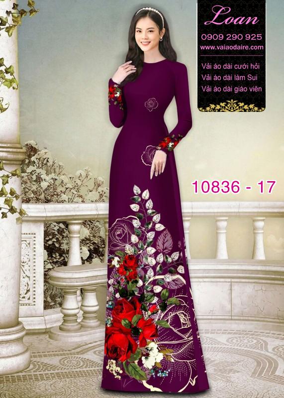 Vải áo dài hoa 3D