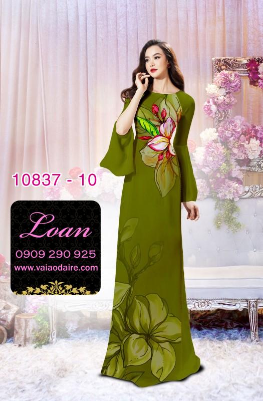Vải áo dài hoa 3D