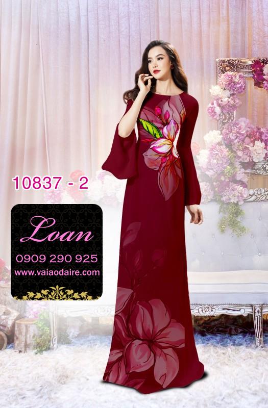 Vải áo dài hoa 3D