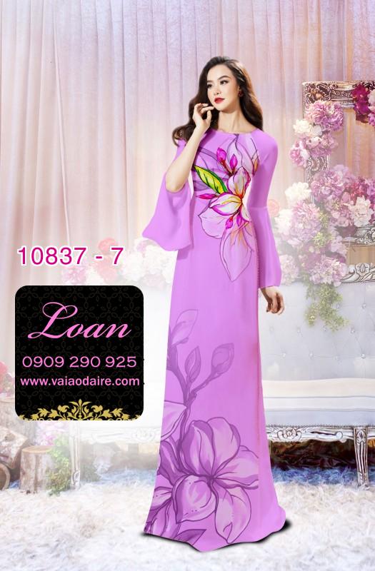 Vải áo dài hoa 3D