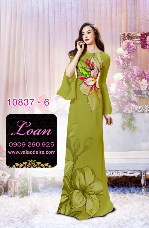 Vải áo dài hoa 3D