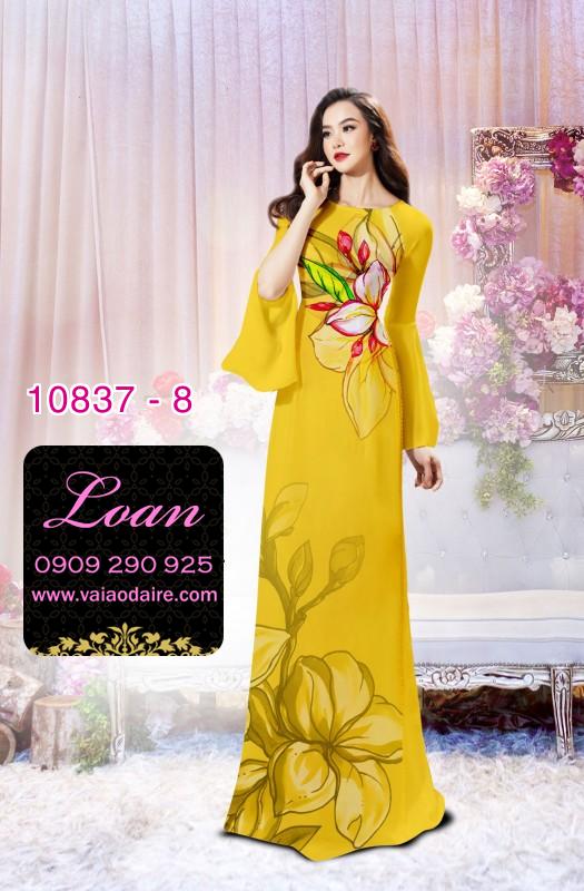 Vải áo dài hoa 3D