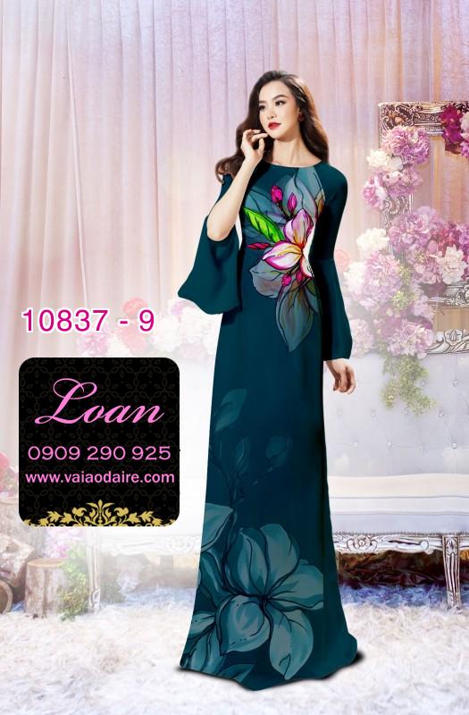 Vải áo dài hoa 3D