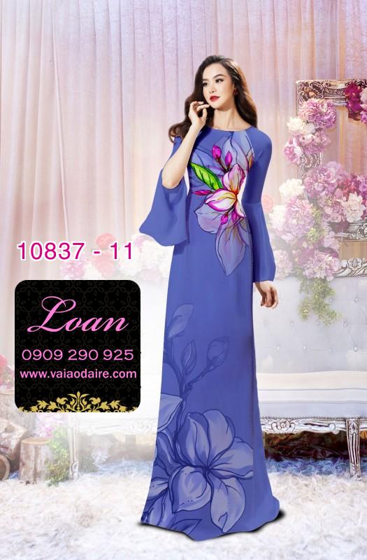 Vải áo dài hoa 3D