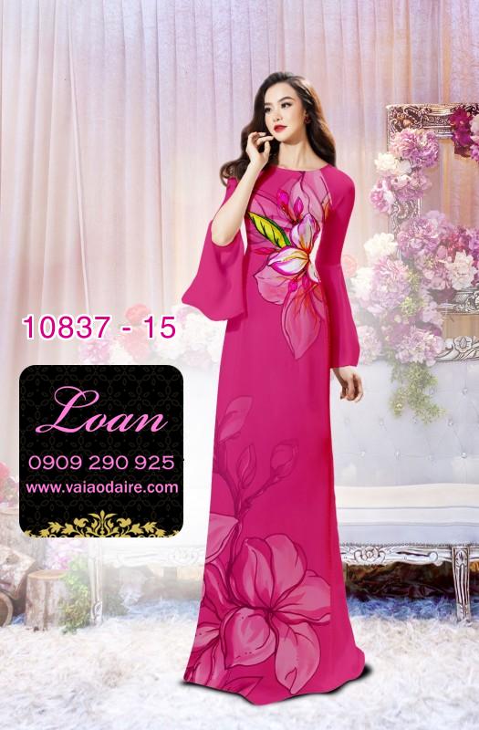 Vải áo dài hoa 3D