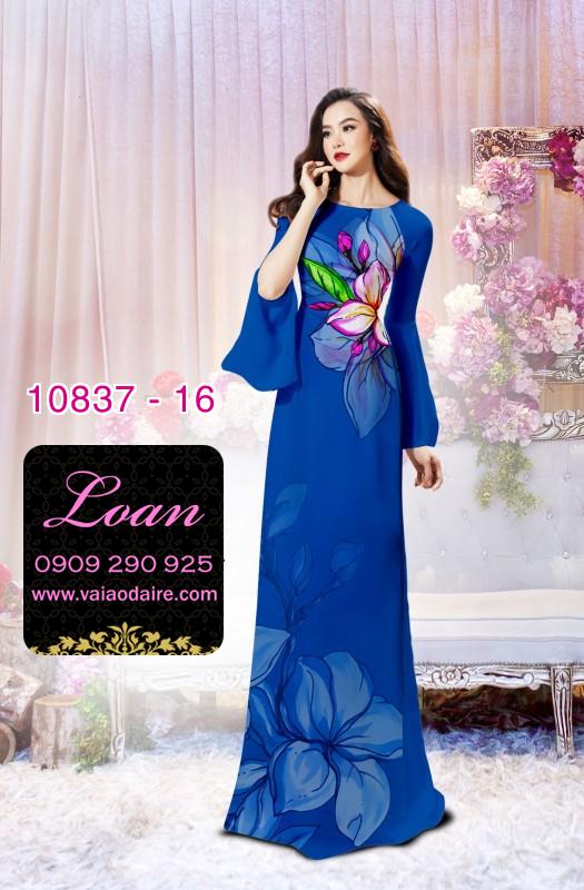 Vải áo dài hoa 3D