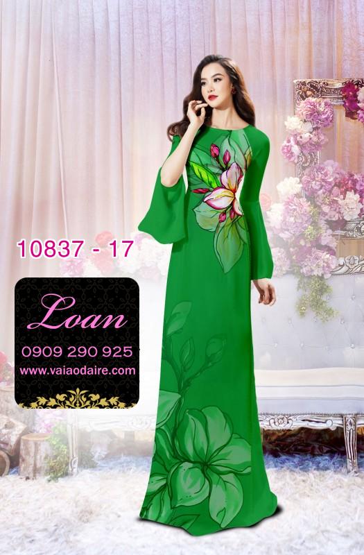 Vải áo dài hoa 3D