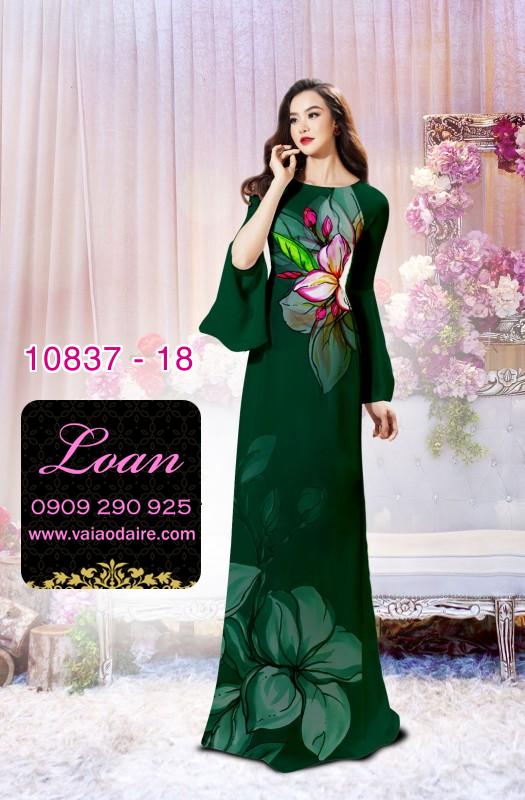 Vải áo dài hoa 3D