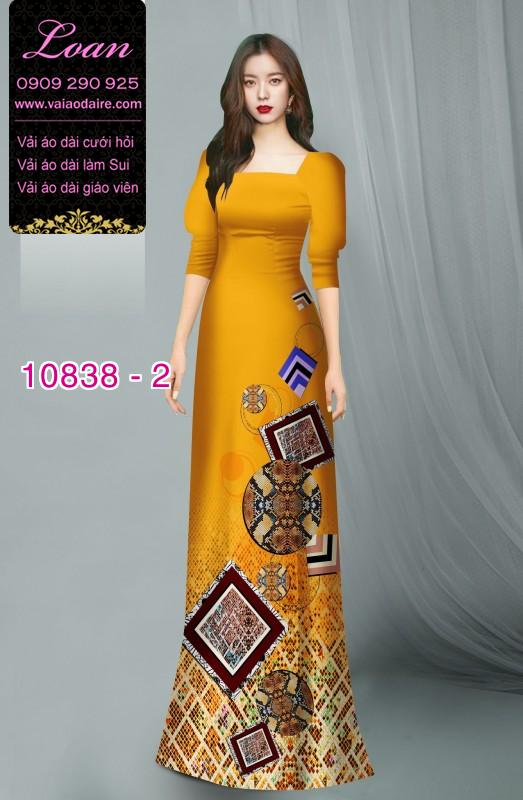 Vải áo dài hoa 3D