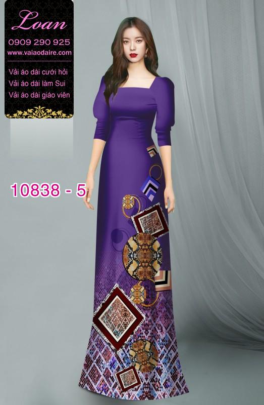 Vải áo dài hoa 3D