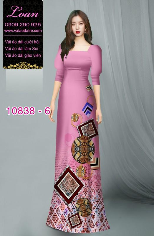 Vải áo dài hoa 3D