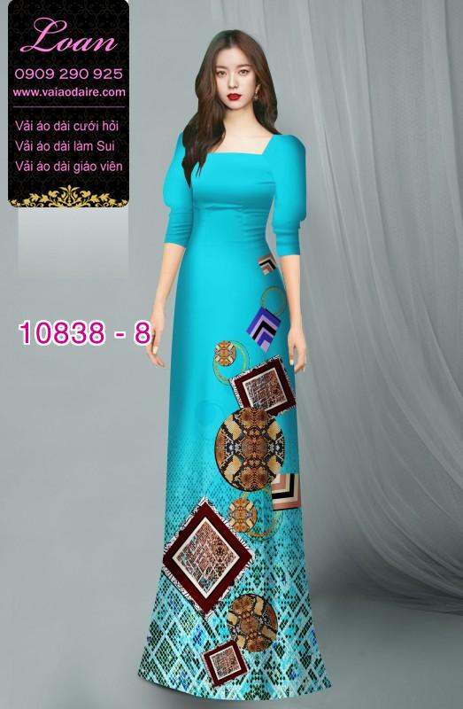 Vải áo dài hoa 3D