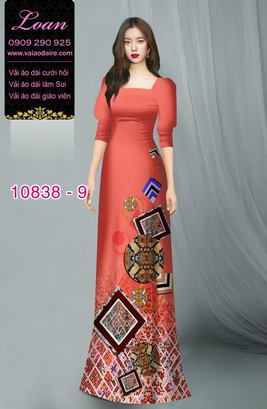 Vải áo dài hoa 3D