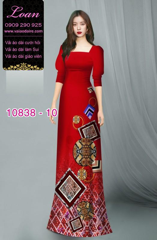 Vải áo dài hoa 3D