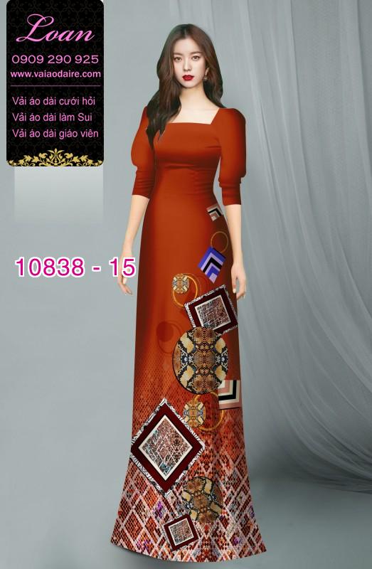 Vải áo dài hoa 3D