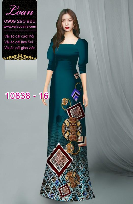 Vải áo dài hoa 3D