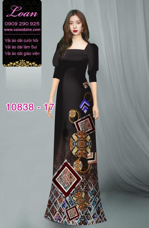 Vải áo dài hoa 3D