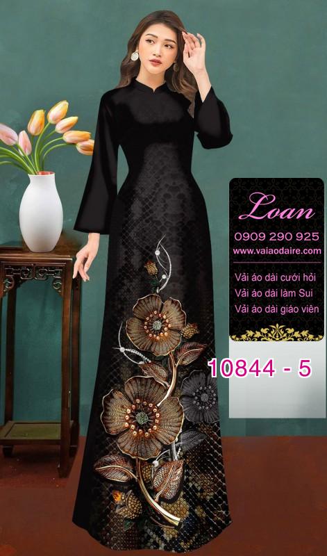 Vải áo dài hoa 3D