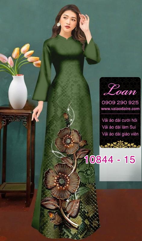 Vải áo dài hoa 3D