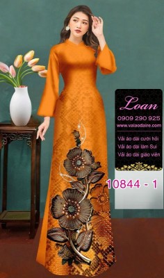 Vải áo dài hoa 3D-DT 10844