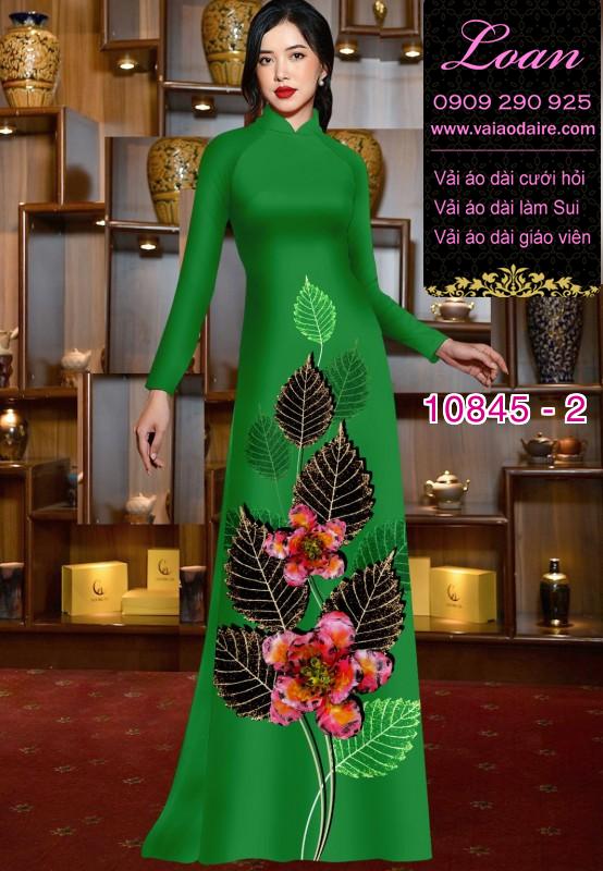 Vải áo dài hoa 3D