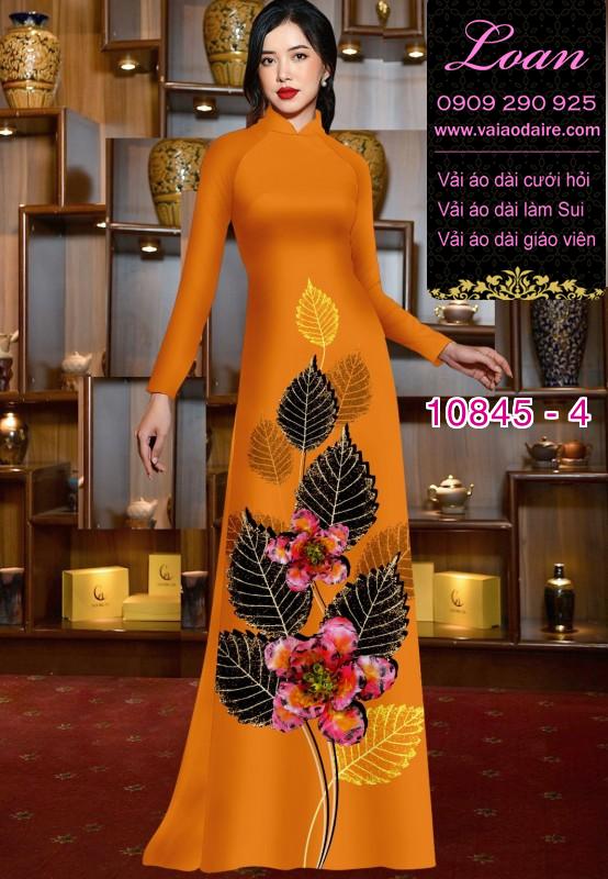 Vải áo dài hoa 3D