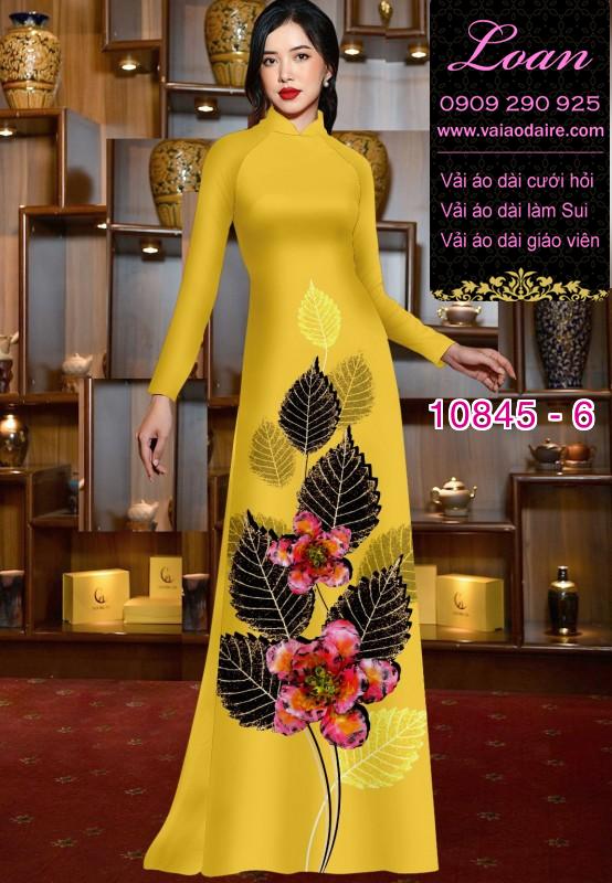 Vải áo dài hoa 3D