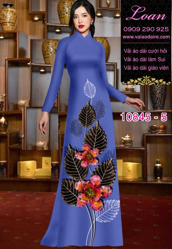 Vải áo dài hoa 3D