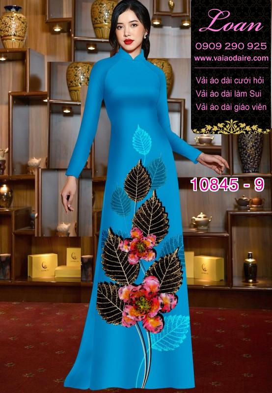 Vải áo dài hoa 3D