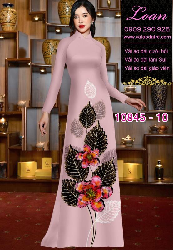 Vải áo dài hoa 3D