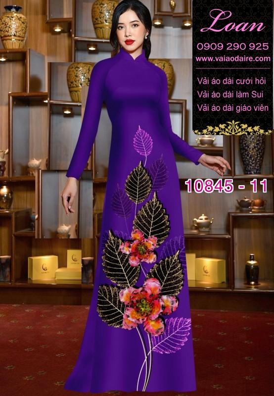 Vải áo dài hoa 3D