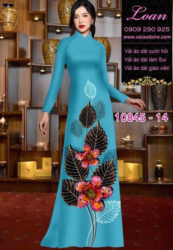 Vải áo dài hoa 3D