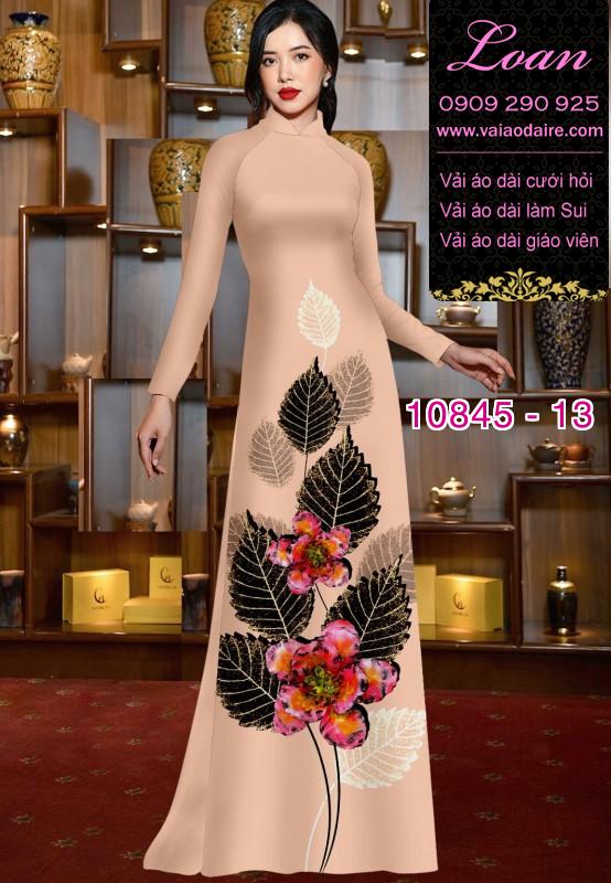 Vải áo dài hoa 3D