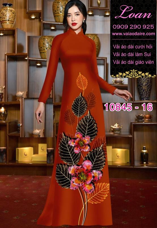 Vải áo dài hoa 3D
