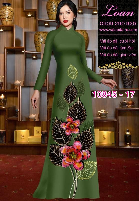 Vải áo dài hoa 3D